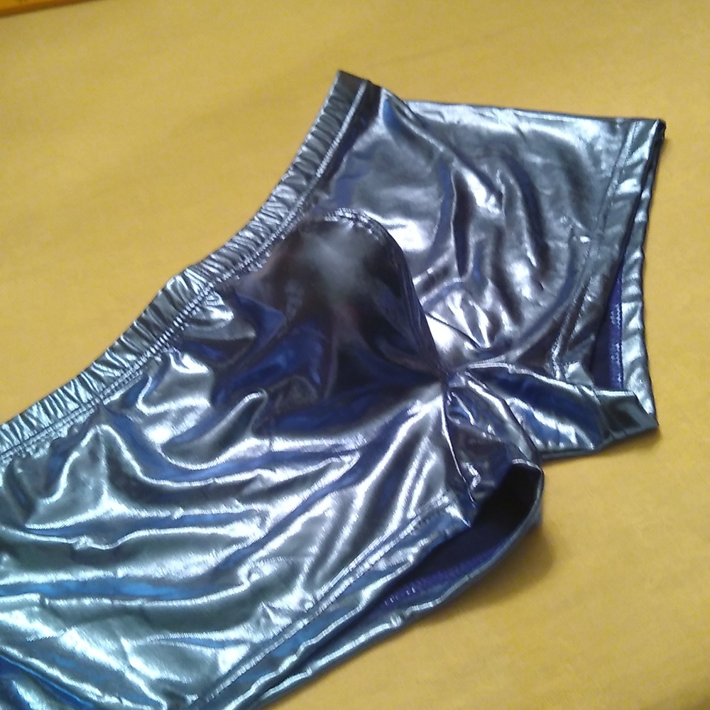 Metallic Blue Shorts - Picture 2 of 8